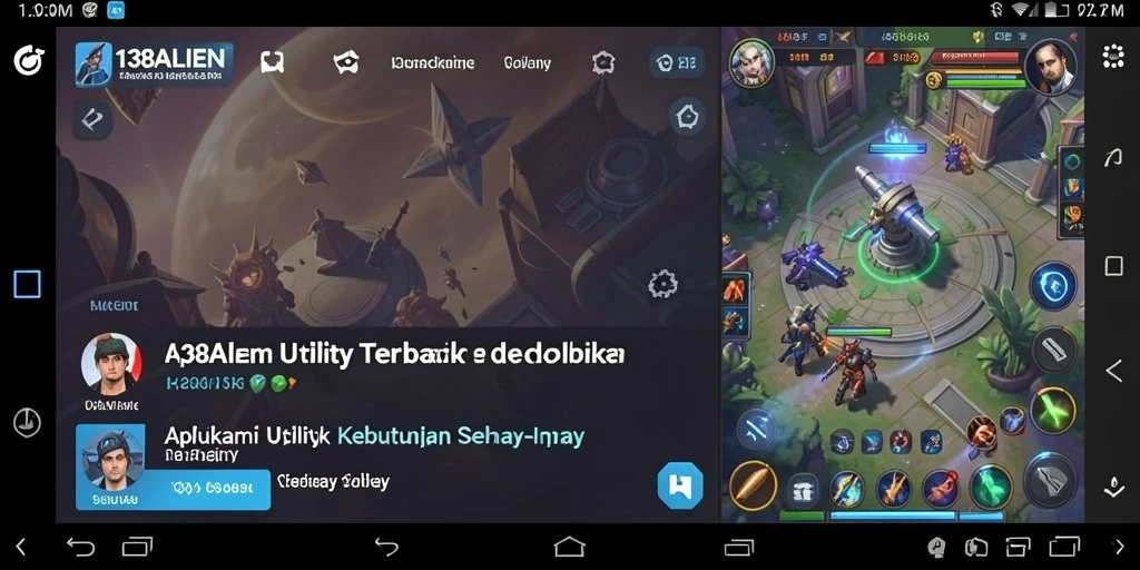 Tampilan utama 138ALIEN dengan antarmuka aplikasi Utility yang user-friendly.