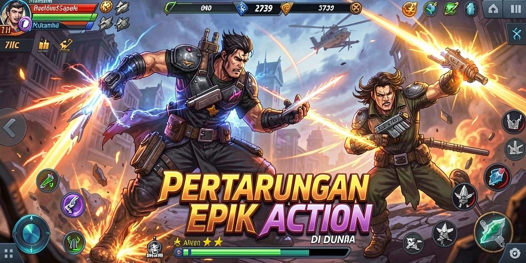 Tangkapan layar utama dari gameplay intens 2739 yang mendebarkan.