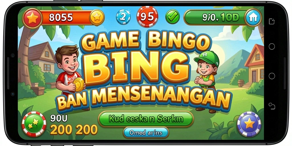 Screenshot utama 8055 menampilkan gameplay Bingo yang mendebarkan.