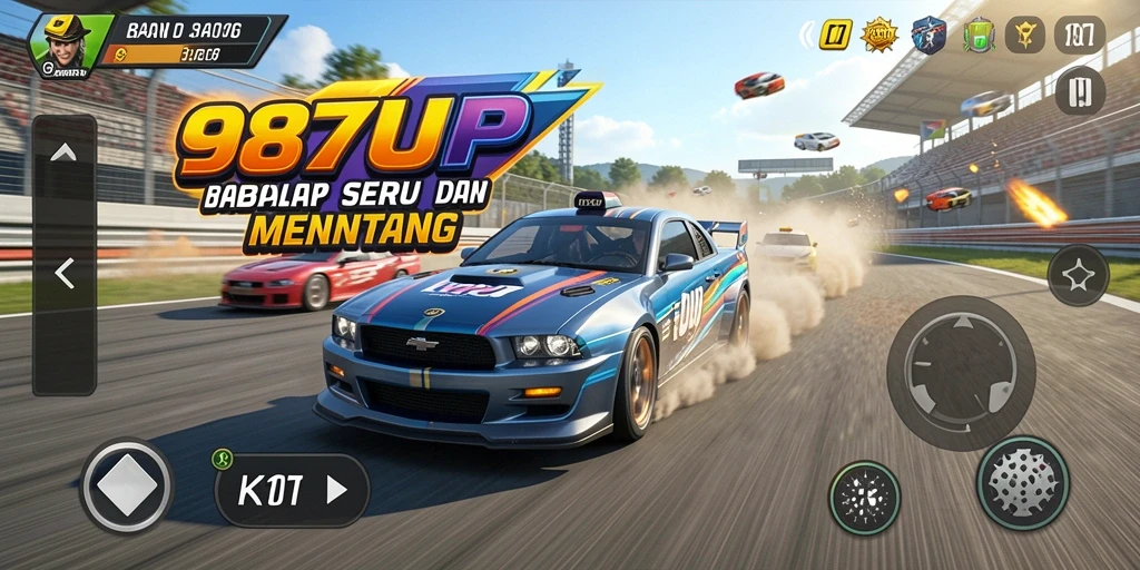 Gameplay balap yang seru dan menantang di 987UP.
