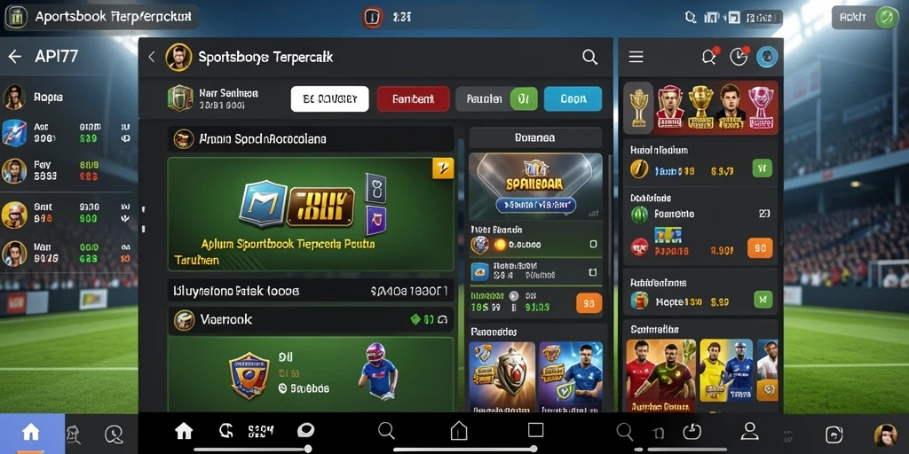 Tampilan gameplay menarik pada aplikasi Sportsbook API77.