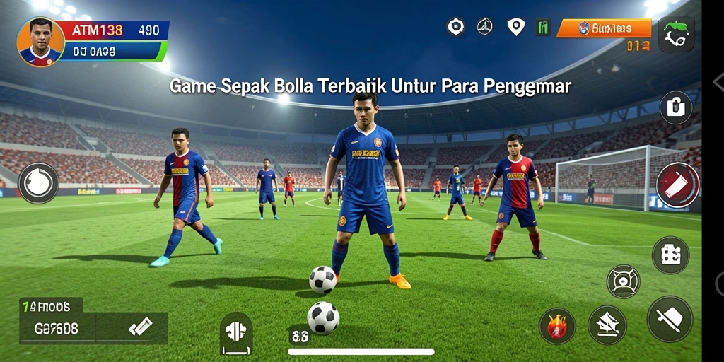 Tampilan gameplay menarik dari <strong>ATM138</strong> dengan aksi sepak bola yang seru.