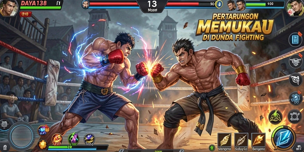 Tangkapan layar dari gameplay <strong>DAYA138</strong> menampilkan aksi pertarungan yang epik dan memukau.