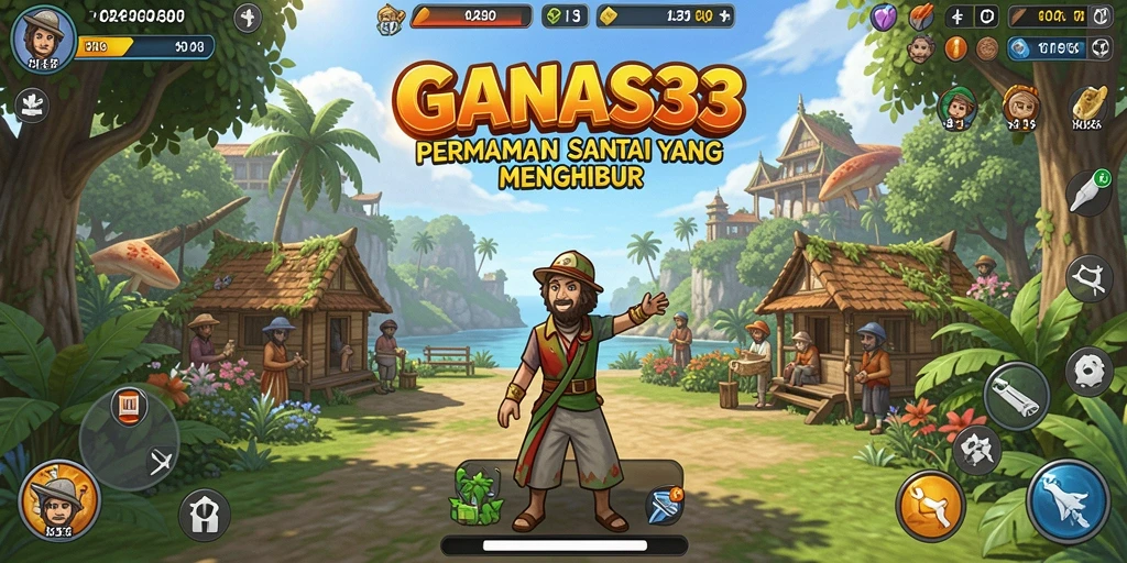 Screenshot gameplay <strong>GANAS33</strong> yang menampilkan aksi seru dan grafis cerah.