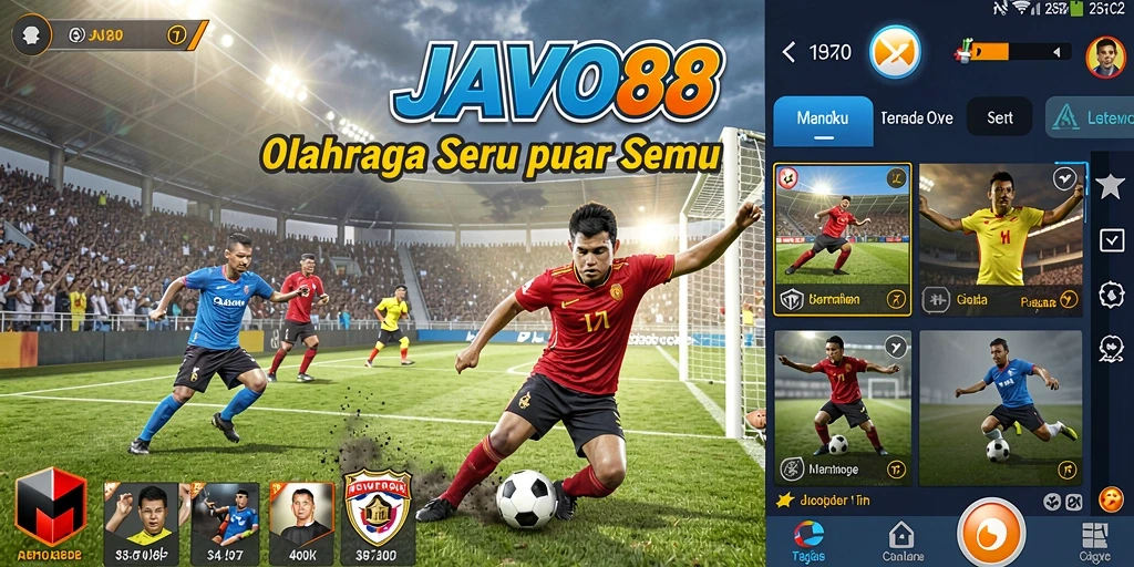 Tampilan gameplay JAVO88 yang seru dan penuh aksi olahraga.