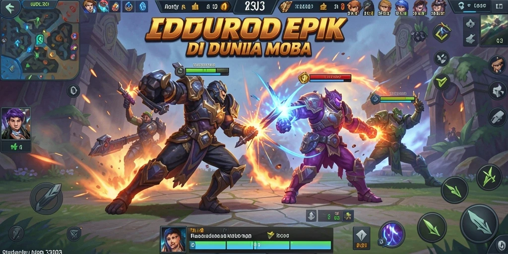 Tampilan gameplay MOBA yang seru dan mengasyikkan di JUDOL303.