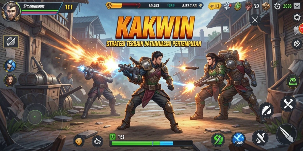 Tampilan dinamis gameplay KAKWIN dengan strategi yang mendalam.