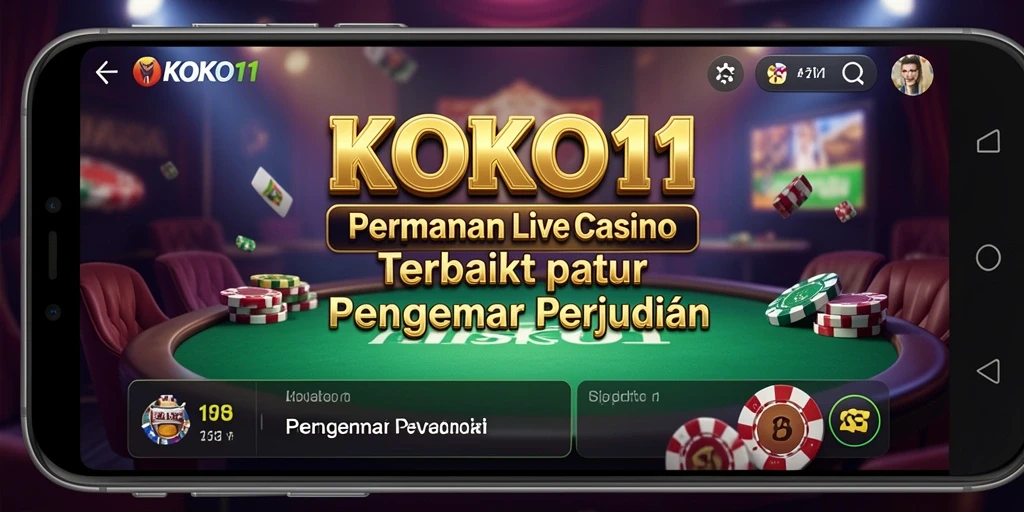 Tampilan gameplay <strong>KOKO11</strong> dengan dealer live yang interaktif.
