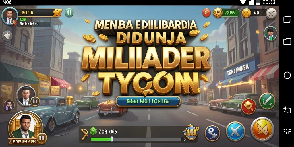 Screenshot utama gameplay Tycoon N06 yang menarik.