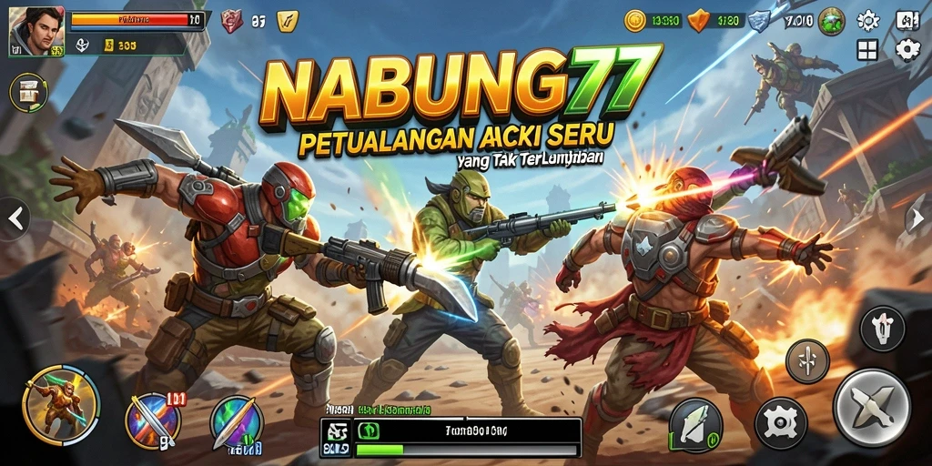 Tampilan gameplay NABUNG77 yang menegangkan dan penuh aksi.