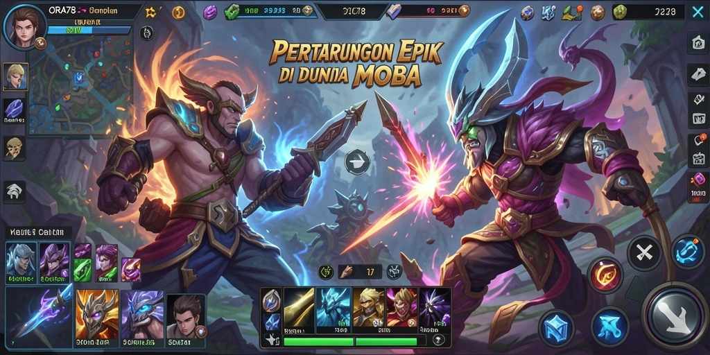 Tampilan gameplay ORA78 yang intens dan mengasyikkan.