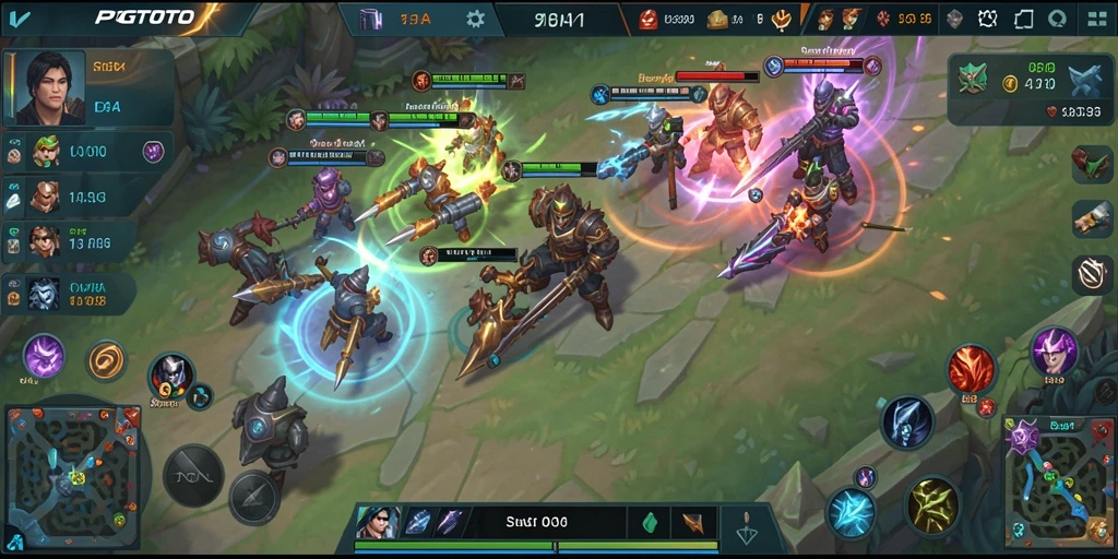 Tampilan gameplay PGTOTO dengan aksi pertarungan yang seru.