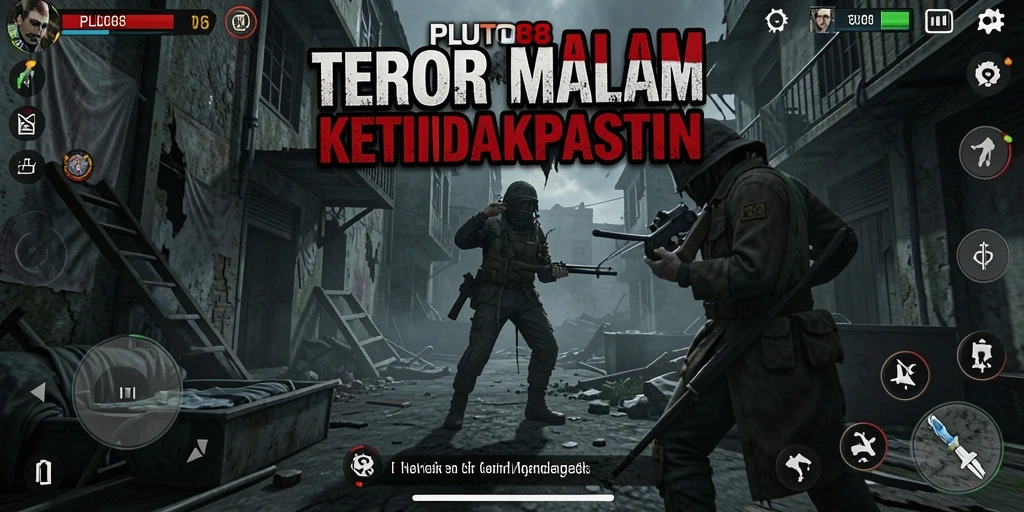 Screenshot utama menampilkan suasana mencekam dalam gameplay Horror.