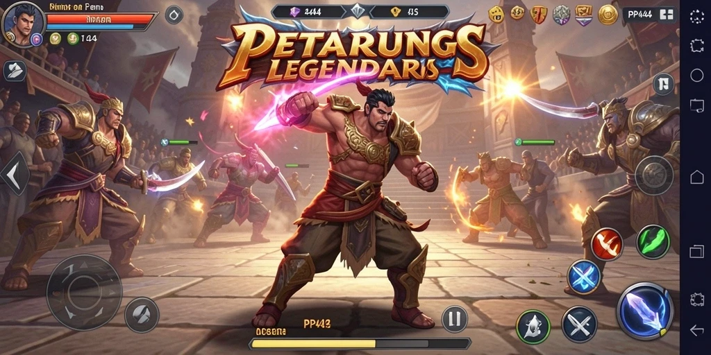 Tangkapan layar gameplay PP444 yang menampilkan aksi tarung sengit.