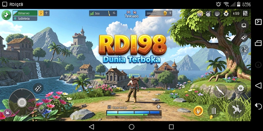 Gameplay RDI88 yang menampilkan petualangan eksplorasi dunia terbuka.