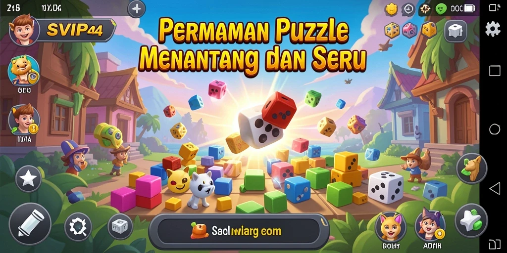 Tampilan gameplay SVIP4 dengan berbagai teka-teki menarik.