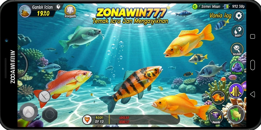 Gameplay seru menembak ikan dalam ZONAWIN777.